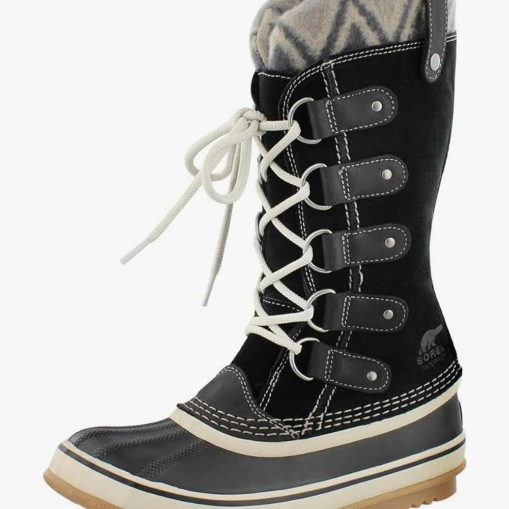 SOREL WOMEN'S JOAN OF ARCTIC KNIT Black Boots size 7.5 Gently Used or nwot